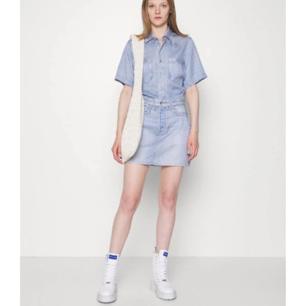 rag & bone Miramar “Sweatpant” Denim Mini Dress - Picture 9 of 9